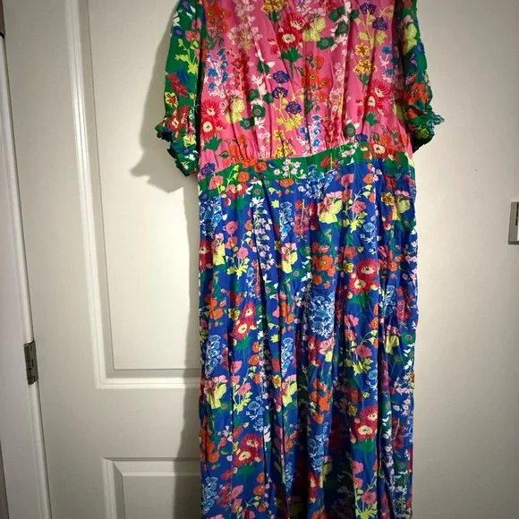 Colorful Floral Tea Dress - Picture 7 of 8